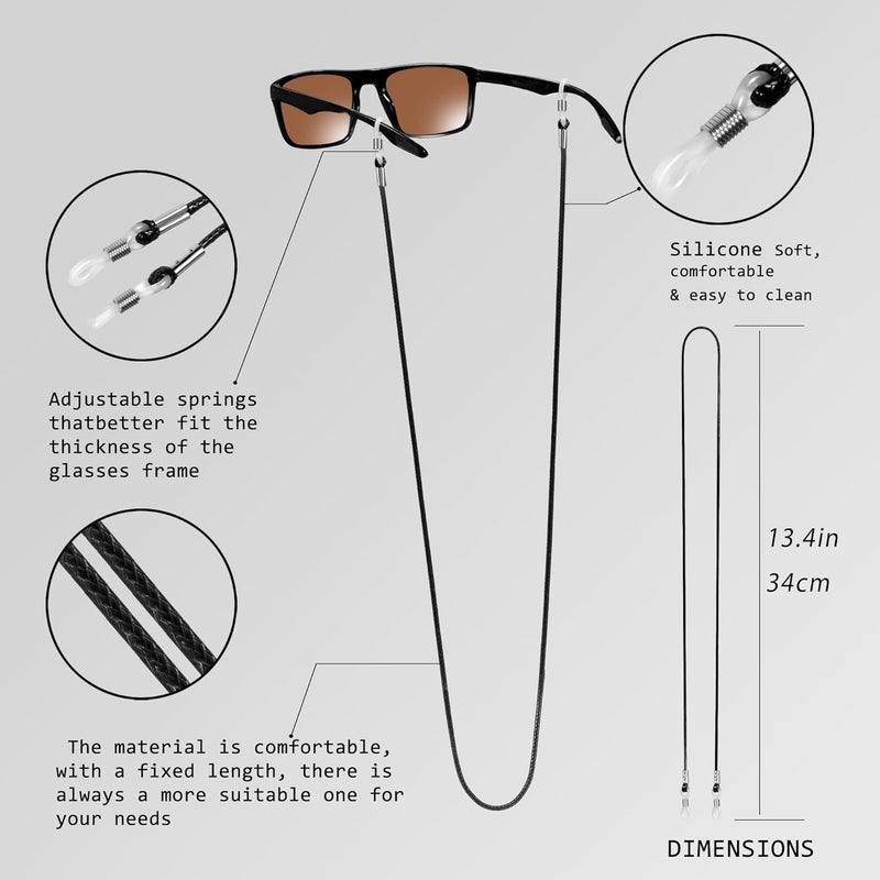 VOOGLASS Glasses Strap,Securely Keep Your Eyeglasses Around Your Neck, Practical Sunglasses Holder Strap for Men Women - Image 2